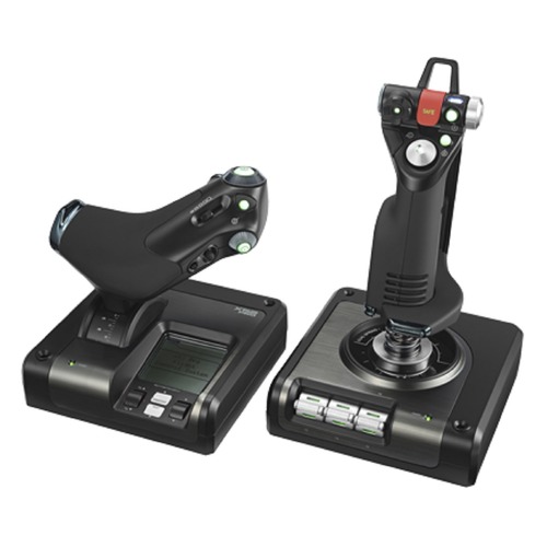 Джойстик проводной LOGITECH G Saitek X52 Pro Flight Control System черный [945-000003]