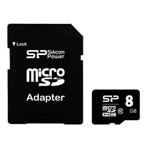 Карта памяти microSDHC UHS-I SILICON POWER Elite 8 ГБ, 85 МБ/с, Class 10, SP008GBSTHBU1V10SP, SD