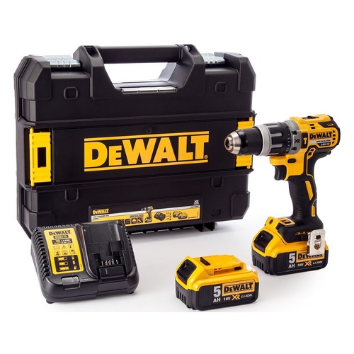 Ударная дрель-шуруповерт DEWALT DCD796P2-QW, 5Ач, с двумя аккумуляторами