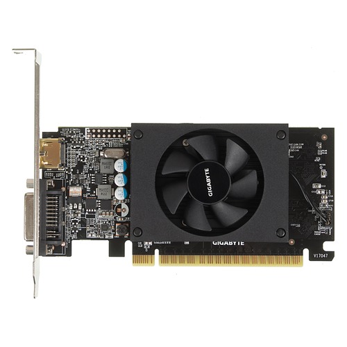 Видеокарта GIGABYTE nVidia GeForce GT 710 , GV-N710D5-2GL, 2Гб, GDDR5, Low Profile, Ret