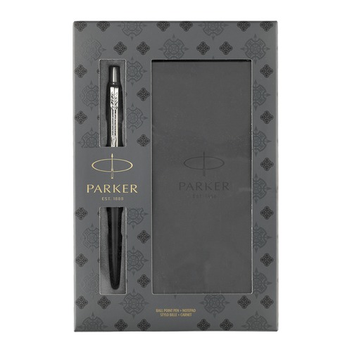 Набор Parker Jotter Core K63 (2020375) Bond Street Black CT ручка шариковая в компл.:блокнот