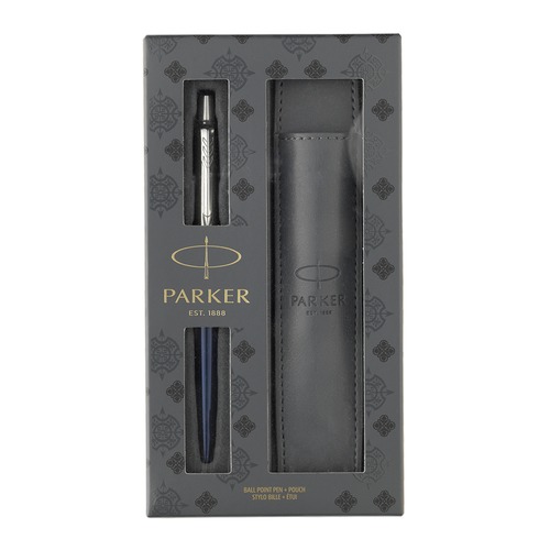 Набор Parker Jotter Core K63 (2020374) Royal Blue CT ручка шариковая в компл.:чехол для ручки подар.