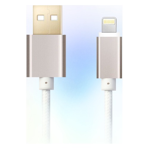 Кабель GINZZU Lightning (m), USB A(m), 1.0м, белый [gc-555uw]