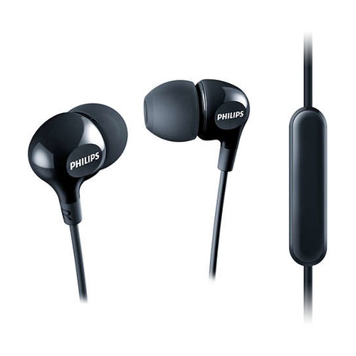 Наушники с микрофоном PHILIPS SHE3555BK/00, 3.5 мм, вкладыши, черный