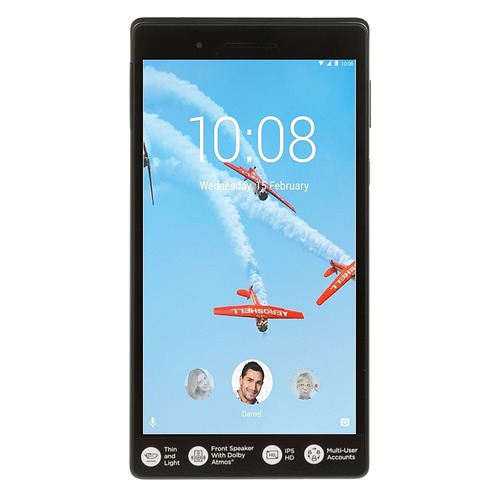 Планшет LENOVO Tab 7 TB-7504X, 2GB, 16GB, 3G, 4G, Android 7.0 черный [za380040ru]