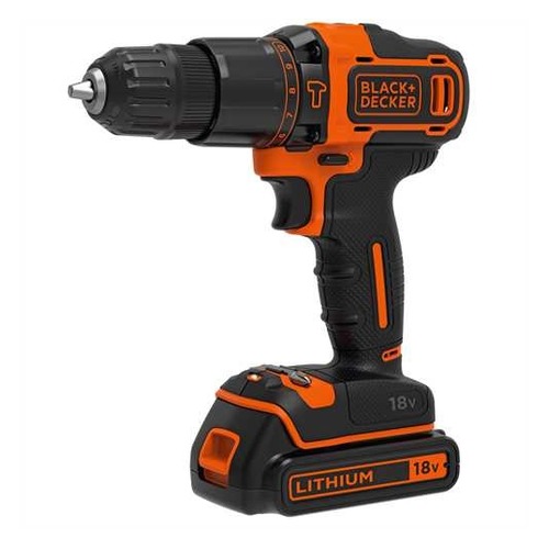 Ударная дрель-шуруповерт BLACK & DECKER BDCHD18KB-XK, с двумя аккумуляторами