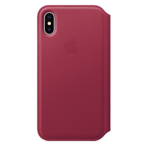 Чехол (флип-кейс) APPLE MQRX2ZM/A, для Apple iPhone X, розовый