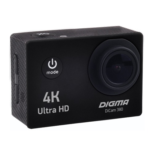 Экшн-камера DIGMA DiCam 380 4K, черный [dc380]