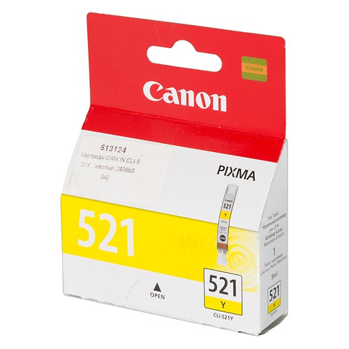 Картридж CANON CLI-521Y, желтый [2936b004]