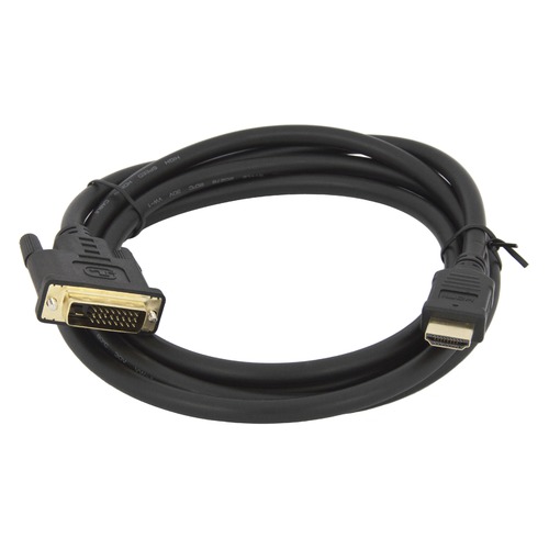 Кабель HDMI (m) (прямой) - DVI-D Dual Link (m) (прямой), 2м, черный