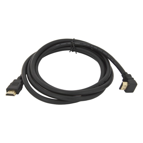 Кабель аудио-видео HDMI (m) - HDMI (m) (Г-образный), ver 1.3, 2м, черный