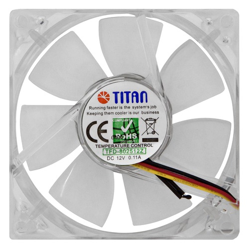 Вентилятор TITAN TFD-C802512Z/TC(RB), 80мм, Ret