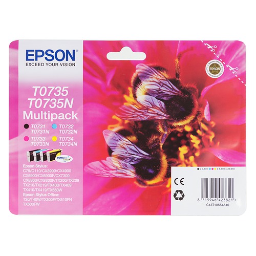 Картридж EPSON T0735, 4 цвета [c13t10554a10]