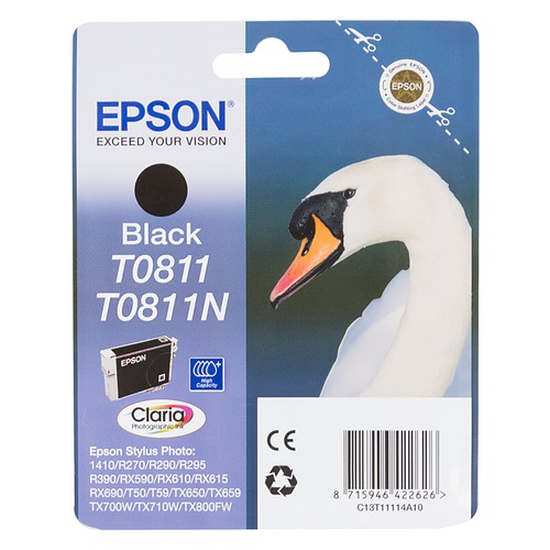 Картридж EPSON T0811, черный [c13t11114a10]