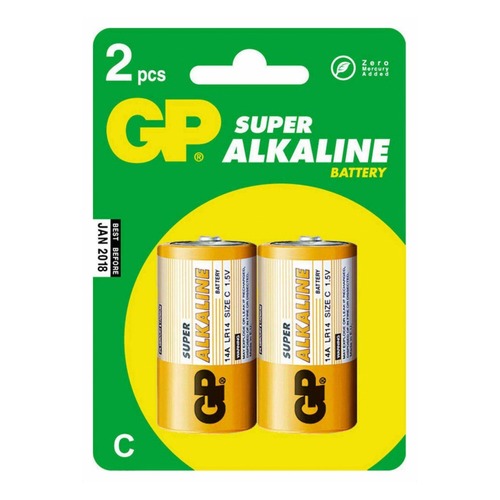 C Батарейка GP Super Alkaline 14A LR14, 2 шт.