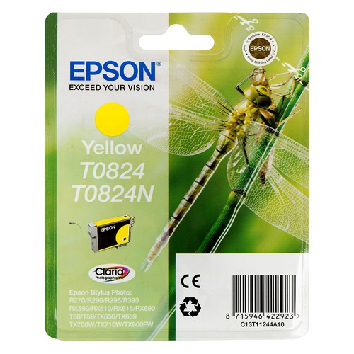 Картридж EPSON T0824, желтый [c13t11244a10]