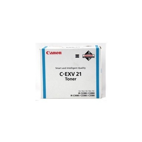 Тонер CANON C-EXV21, для IRC2880/3380/3880, голубой, 260грамм, туба