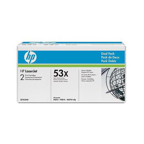 Картридж (двойная упаковка) HP Q7553XD, черный