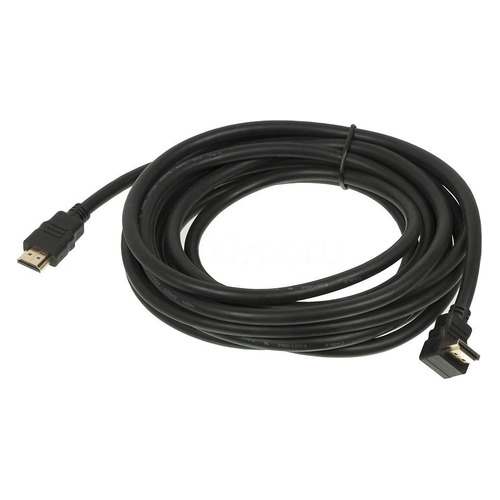 Кабель аудио-видео HDMI (m) (Г-образный) - HDMI (m) , ver 1.3, 5м, черный