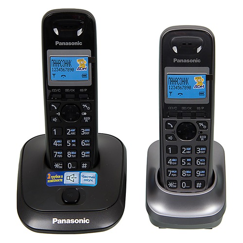 Радиотелефон PANASONIC KX-TG2512RU2, титан