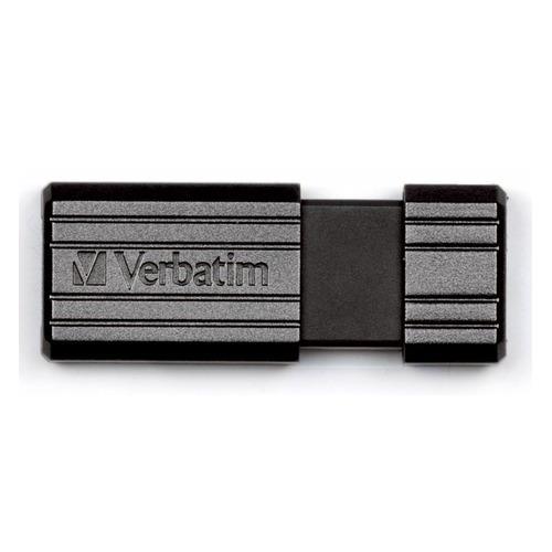 Флешка USB VERBATIM PinStripe 8Гб, USB2.0, черный [49062]