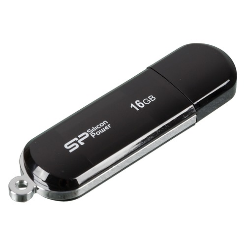 Флешка USB SILICON POWER Luxmini 322 16Гб, USB2.0, черный [sp016gbuf2322v1k]