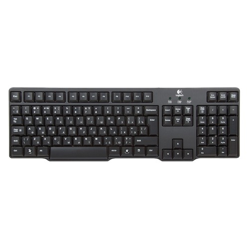 Клавиатура LOGITECH K100 Classic, PS/2, черный [920-003200]