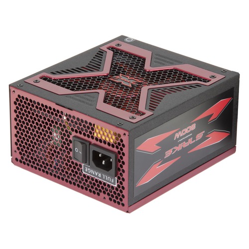 Блок питания AEROCOOL Strike-X 800, 800Вт, 140мм, красный, retail