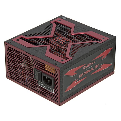 Блок питания AEROCOOL Strike-X 1100, 1100Вт, 140мм, красный, retail