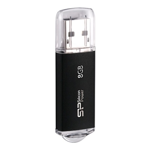 Флешка USB SILICON POWER Ultima II-I Series 8Гб, USB2.0, черный [sp008gbuf2m01v1k]