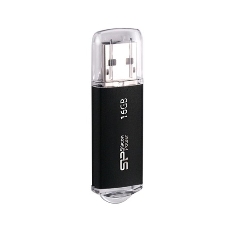 Флешка USB SILICON POWER Ultima II-I Series 16Гб, USB2.0, черный [sp016gbuf2m01v1k]