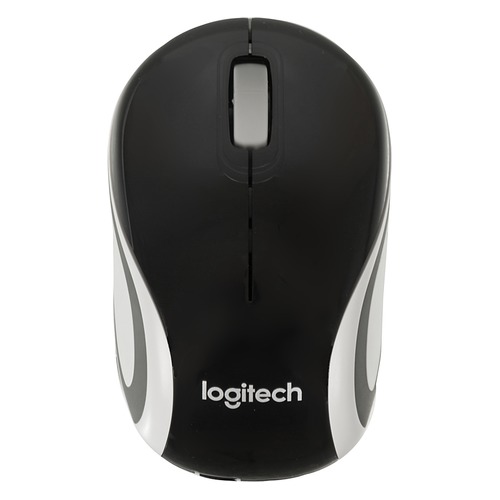 Мышь LOGITECH Mini M187, оптическая, беспроводная, USB, черный и серый [910-002731]