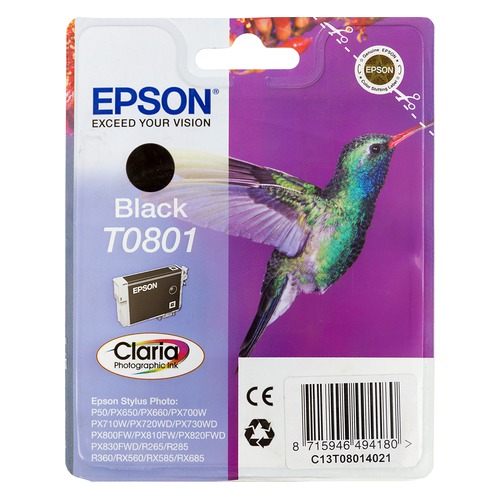 Картридж EPSON T0801, черный [c13t08014011]