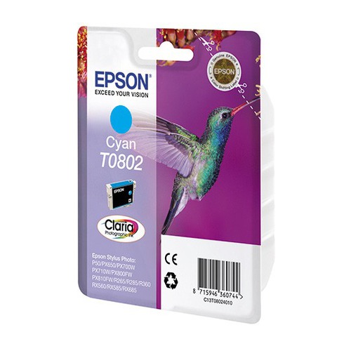 Картридж EPSON T0802, голубой [c13t08024011]