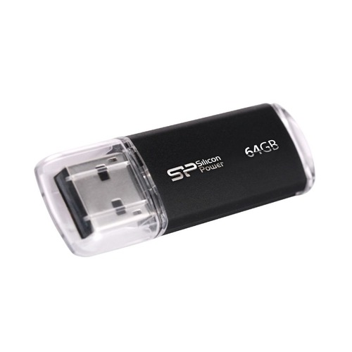 Флешка USB SILICON POWER Ultima II-I Series 64Гб, USB2.0, черный [sp064gbuf2m01v1k]