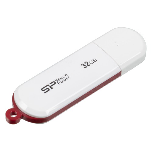 Флешка USB SILICON POWER LuxMini 320 32Гб, USB2.0, белый [sp032gbuf2320v1w]