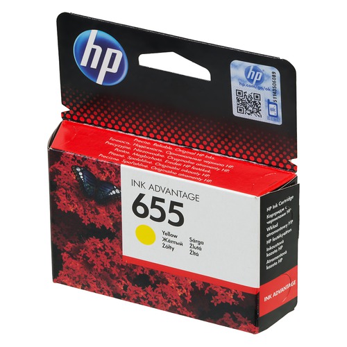 Картридж HP 655, желтый [cz112ae]