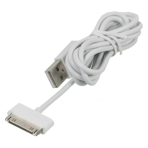 Кабель DEPPA 30-pin (Apple), USB A(m), 1.2м, белый [72101]