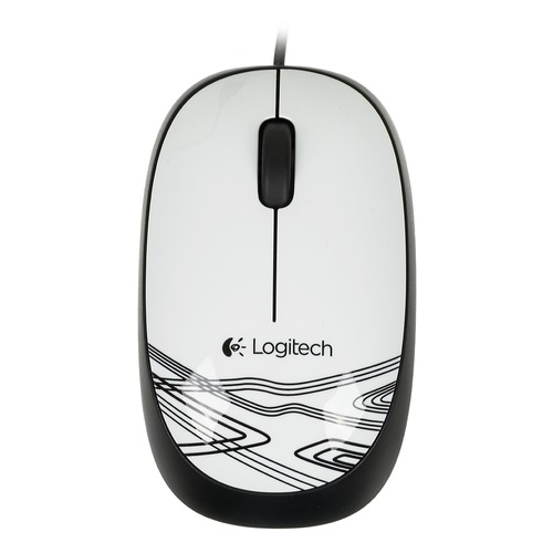 Мышь LOGITECH M105, оптическая, проводная, USB, белый [910-002944]