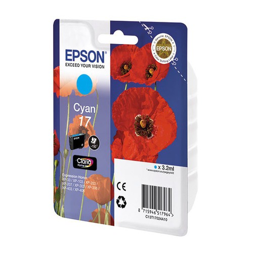 Картридж EPSON T1702, голубой [c13t17024a10]