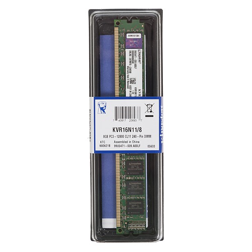 Модуль памяти KINGSTON KVR16N11/8 DDR3 - 8Гб 1600, DIMM, Ret