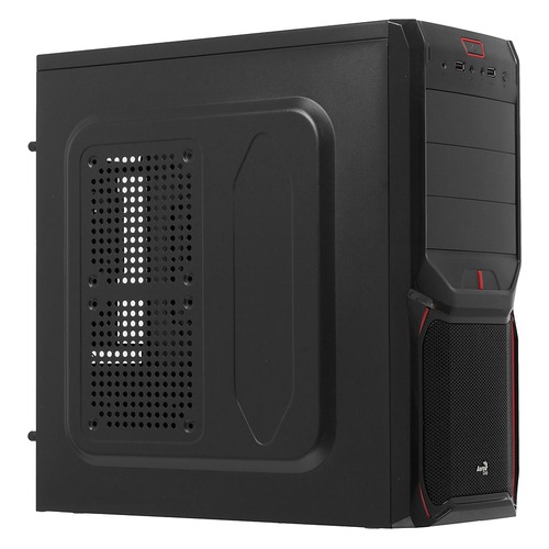 Корпус ATX AEROCOOL V3X, Midi-Tower, без БП, черный и красный