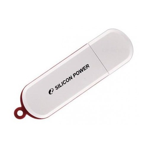 Флешка USB SILICON POWER LuxMini 320 64Гб, USB2.0, белый [sp064gbuf2320v1w]