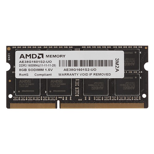 Модуль памяти AMD R538G1601S2S-UO DDR3 - 8Гб 1600, SO-DIMM, OEM