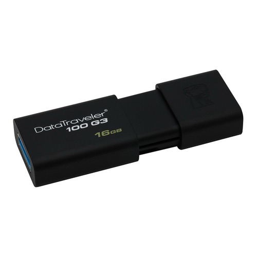 Флешка USB KINGSTON DataTraveler 100 G3 16Гб, USB3.0, черный [dt100g3/16gb]