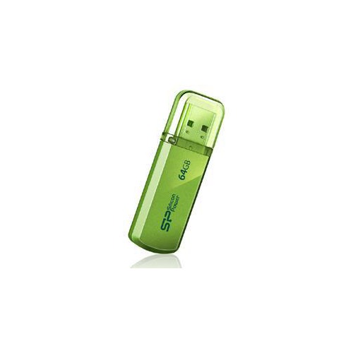 Флешка USB SILICON POWER Helios 101 64Гб, USB2.0, зеленый [sp064gbuf2101v1n]