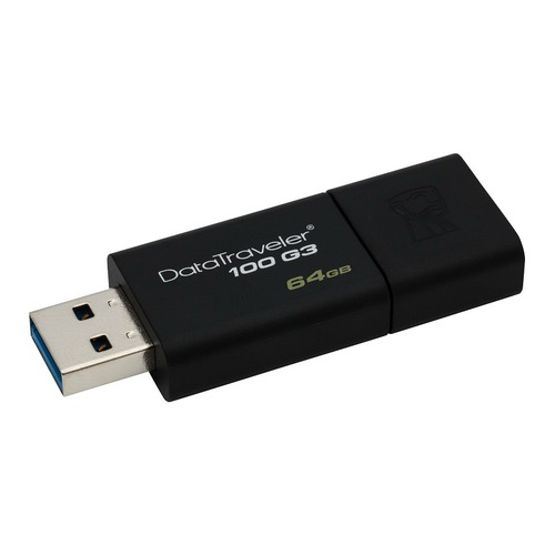 Флешка USB KINGSTON DataTraveler 100 G3 64Гб, USB3.0, черный [dt100g3/64gb]