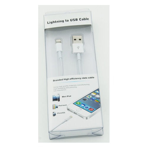 Кабель USB A(m), Lightning (m), 1.2м, белый
