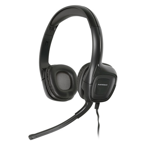 Гарнитура PLANTRONICS A355, 79730-05, для контактных центров, мониторы, черный / серый