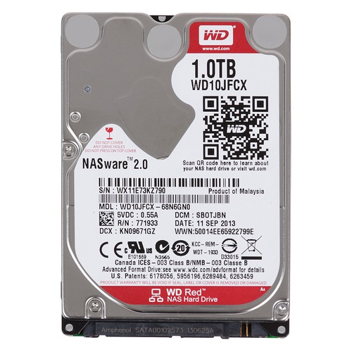 Жесткий диск WD Red WD10JFCX, 1Тб, HDD, SATA III, 2.5"